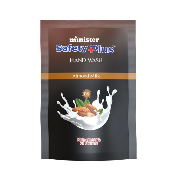MINISTER SAFETY PLUS HAND WASH REFILL (ALMOND MILK FRESH) 180+20ml